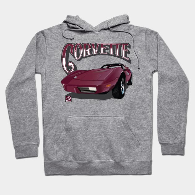 Corvette Classic Hoodie by D.H. Kafton Studio